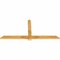 Ekena Millwork Eugene Rough Sawn Timber Gable Bracket, Western Red Cedar, 72"W x 33"H x 2"D x 4"F, 11/12 Pitch GBW072X33X0204EUG00RWR - alternate 3